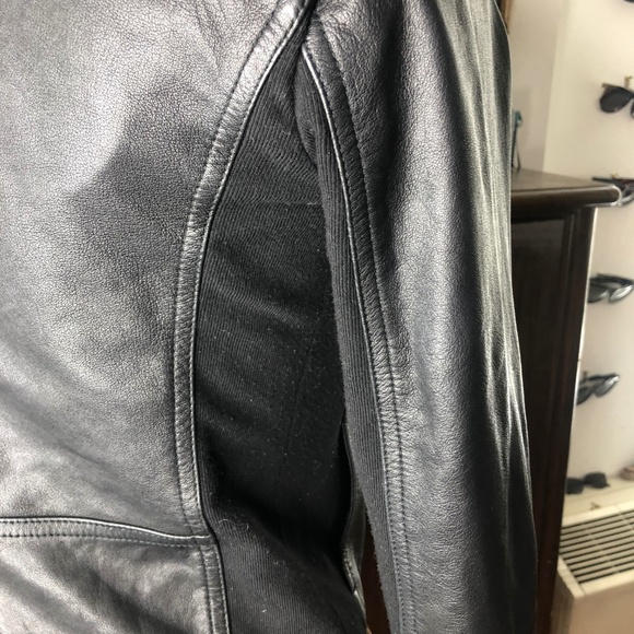 Vince Cross Front LeatherWool Jacket S